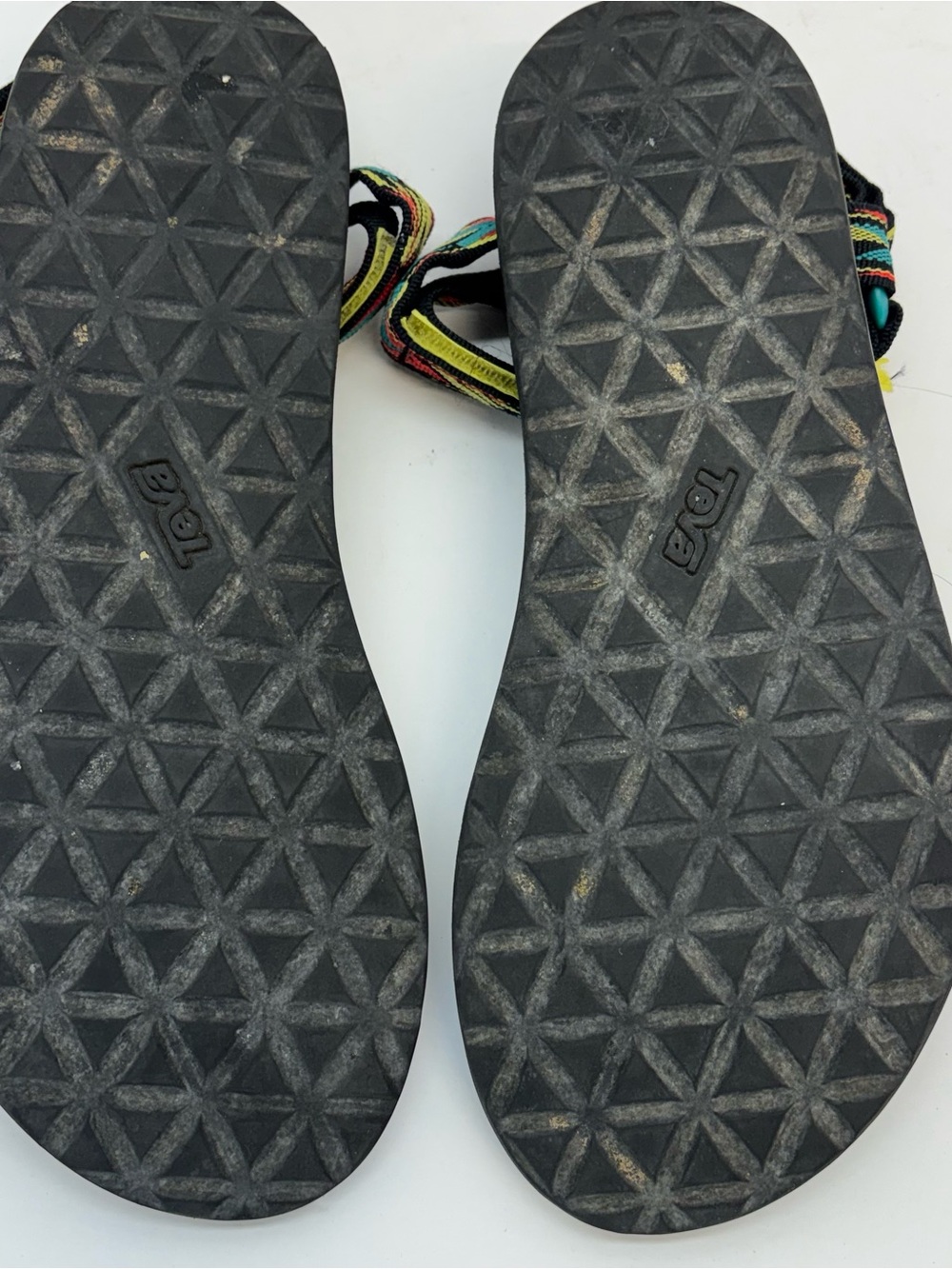 Teva Original Universal Women’s Sandals Diamond Aurora Print Sz 10 Boho Colorful - Picture 6 of 7
